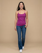 Camiseta tiras slim mujer - Rosa