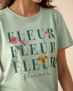 Camiseta básica manga corta para mujer - Verde