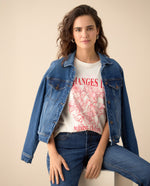 Camiseta de cuello redondo para mujer - Blanco