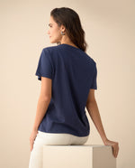 Camiseta de manga corta para mujer - Azul
