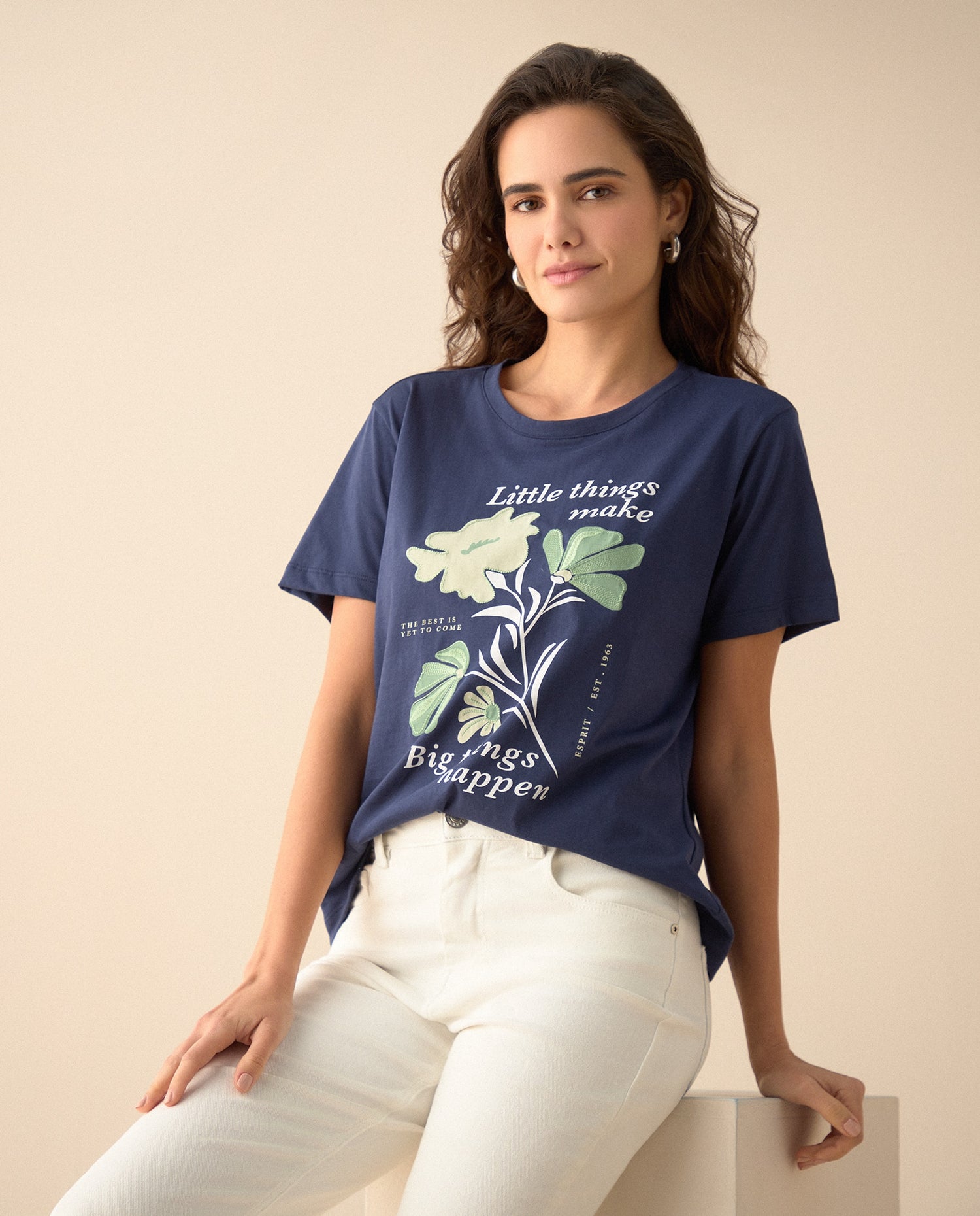 Camiseta de manga corta para mujer - Azul