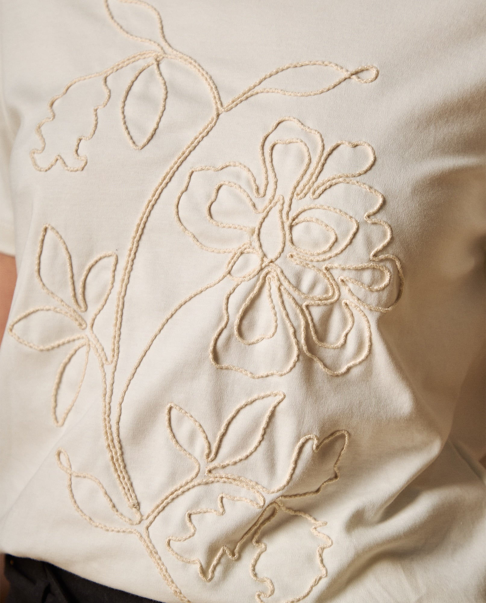 Camiseta manga corta con bordado decorativo - Blanco 34_101H002_BLA114202_5