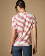 Camiseta manga corta con bordado decorativo - Crudo