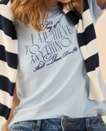 Camiseta básica manga corta para mujer - Azul