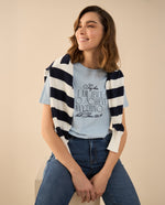 Camiseta básica manga corta para mujer - Azul