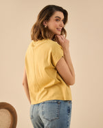 Camiseta con detalles bordados para mujer - Beige