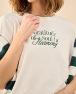 Camiseta con detalles bordados para mujer - Crudo