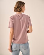 Camiseta Verde Bordado Floral Wild Blooms - Rosa