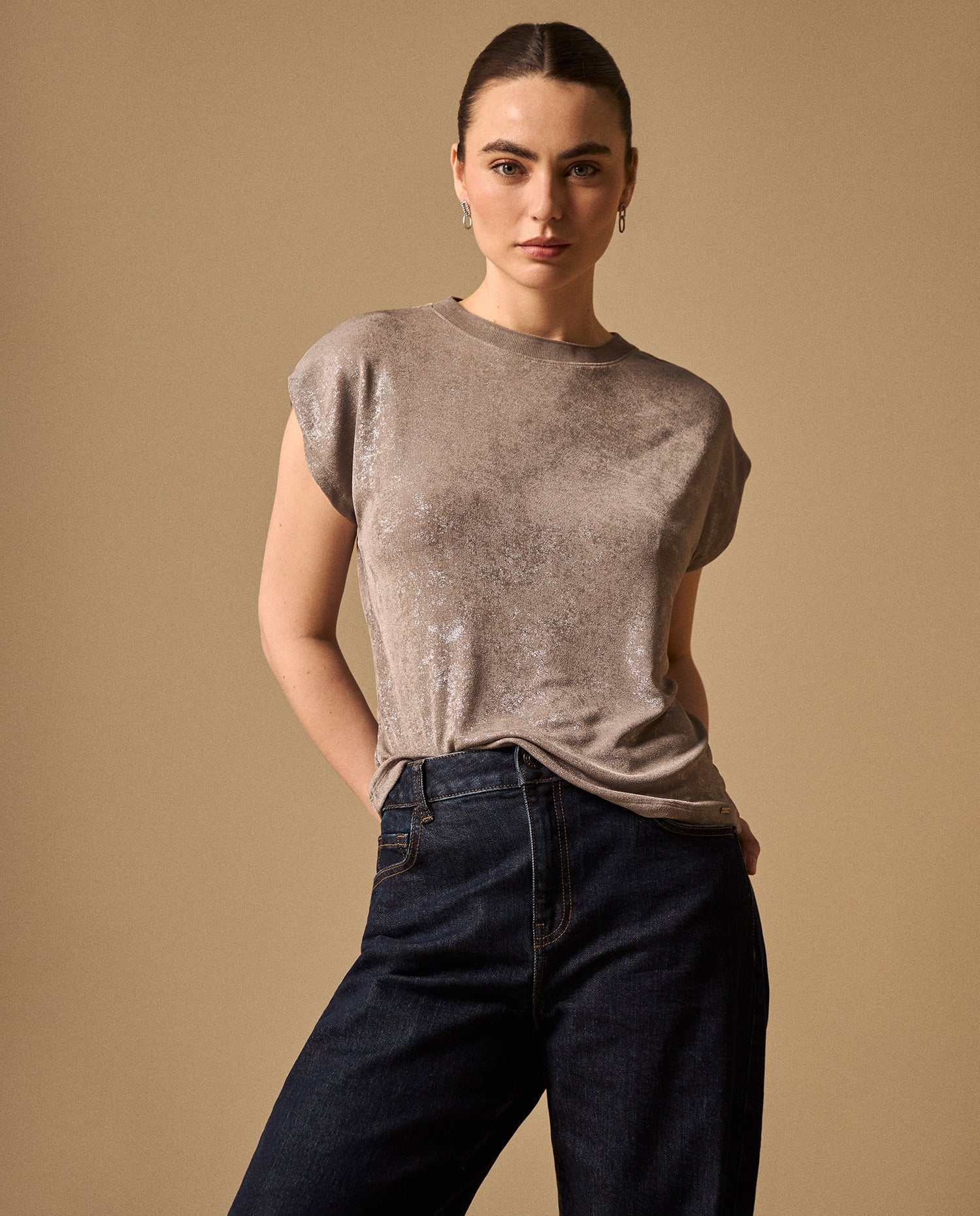 Camiseta Básica Oversized - Gris