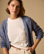 Camiseta con Bordado en Encaje - Blanco