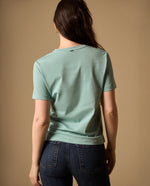 Camiseta con Bordado en Encaje - Verde