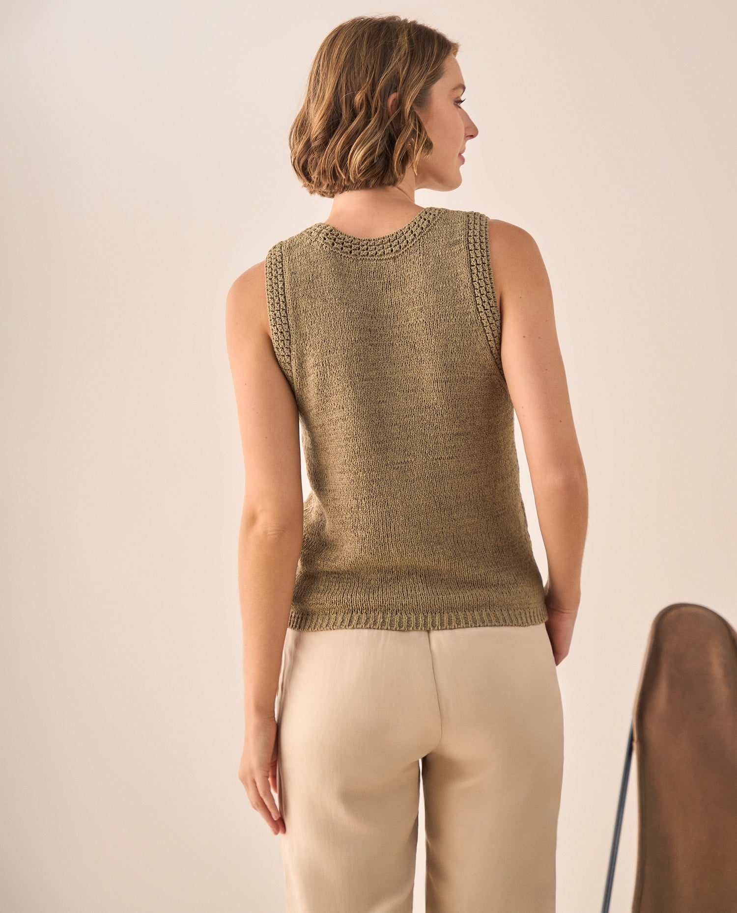 Camiseta Verde con Detalles de Crochet - Verde