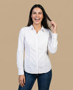 Camisa slim fit mujer - Blanco