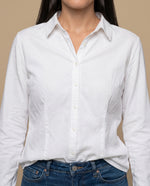 Camisa slim fit mujer - Blanco