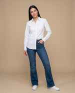 Camisa slim fit mujer - Blanco