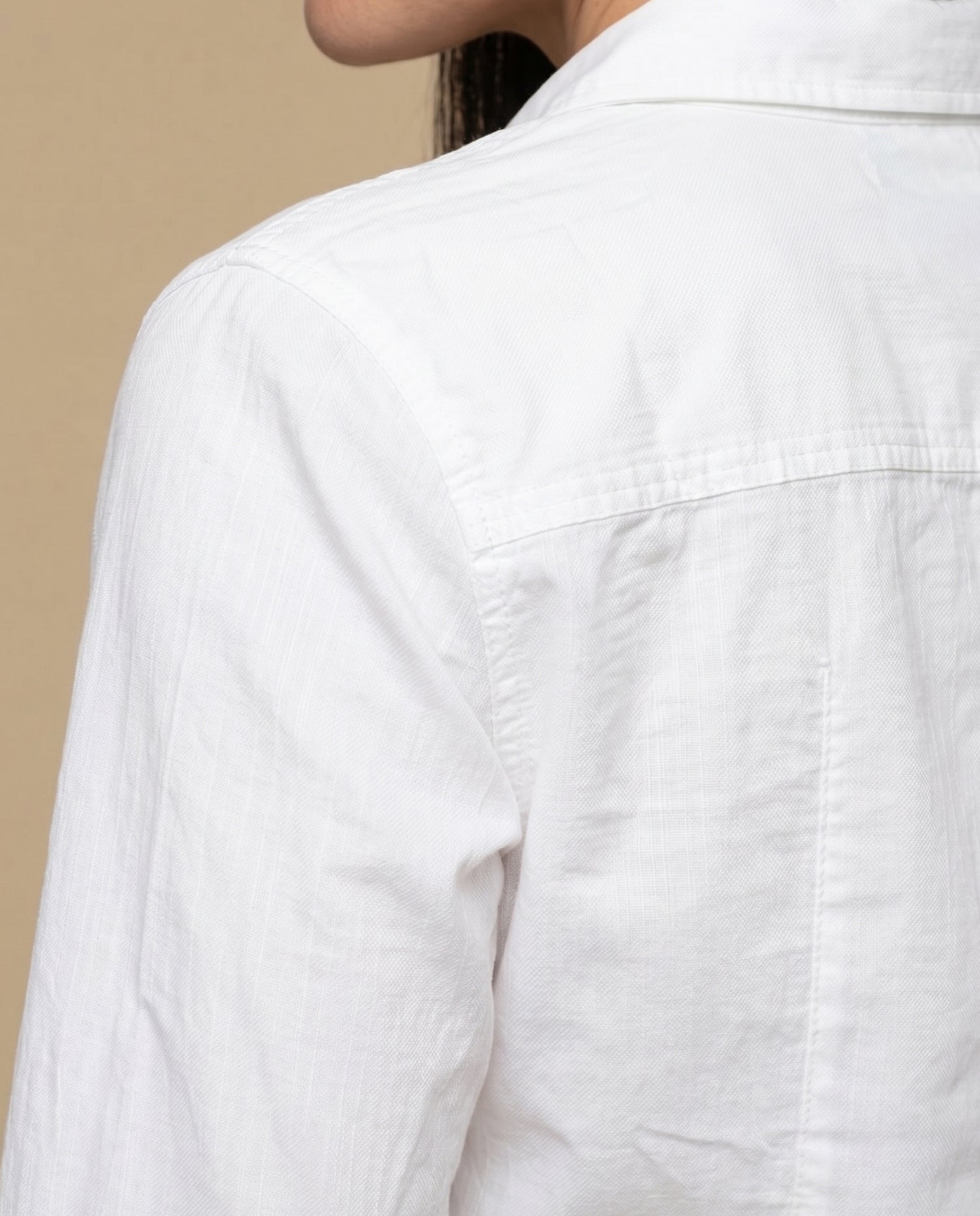 Camisa slim fit mujer - Blanco
