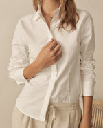Camisa con cortes en laterales para mujer - Blanco