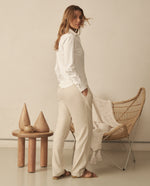 Camisa con cortes en laterales para mujer - Blanco