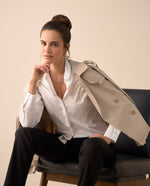 Camisa con cortes en laterales para mujer - Blanco