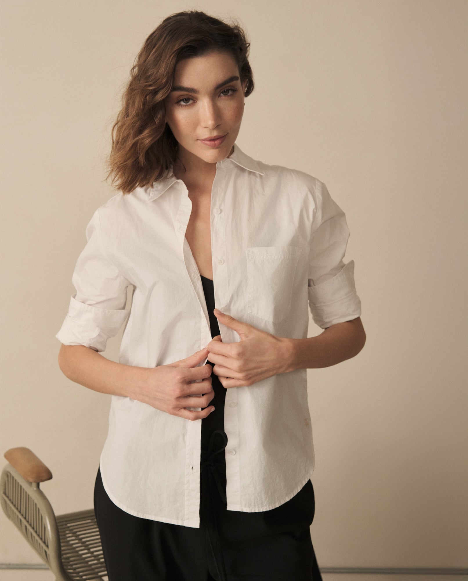 Camise de ruedo curvo para mujer - Blanco 34_110G911_BLA110601_0