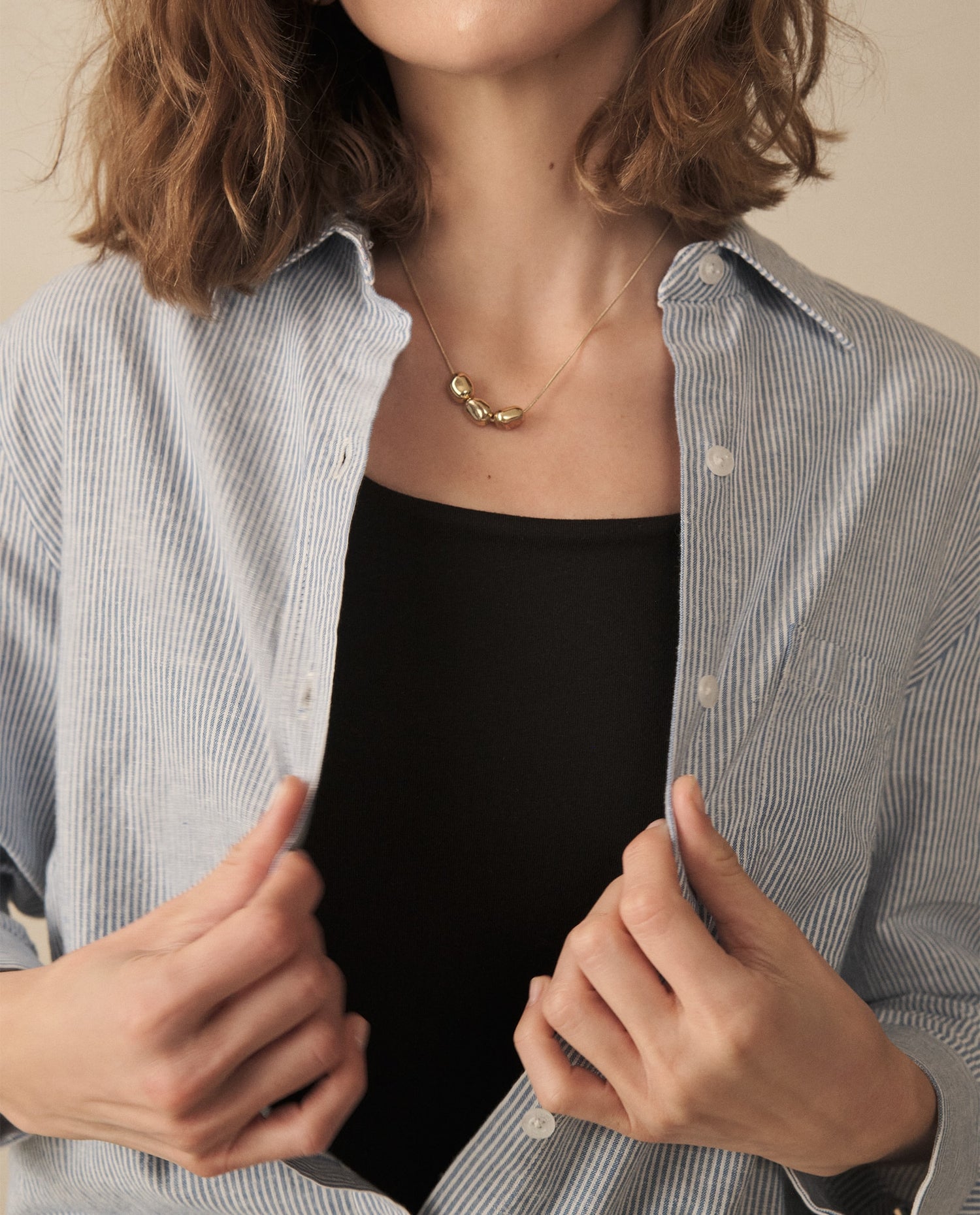 Camisa a rayas para mujer - Azul