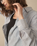 Camisa a rayas para mujer - Azul