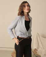 Camisa a rayas para mujer - Azul