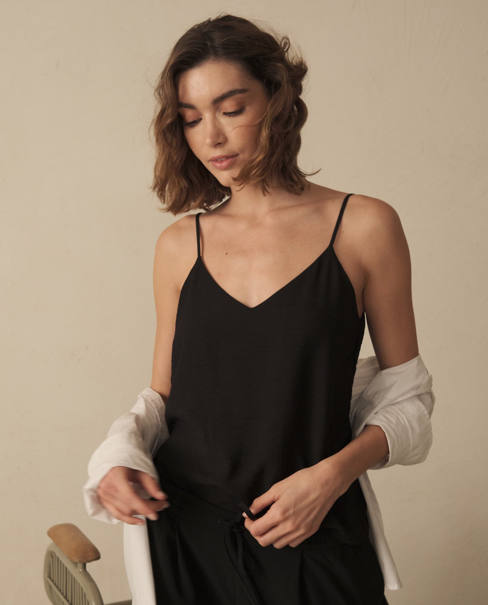 Camisa de tiras para mujer - Negro 34_110G914_NEG190303_0
