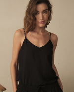 Camisa de tiras para mujer - Negro