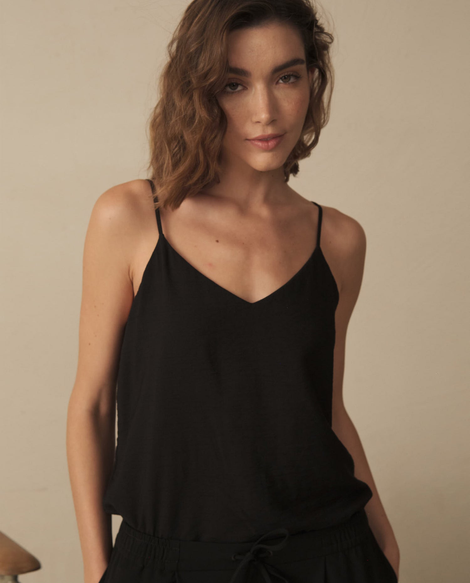 Camisa de tiras para mujer - Negro