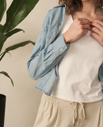 Camisa en denim para mujer - Azul