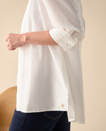 Camisa de botones manga larga para mujer - Blanco