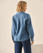 Camisa manga larga para mujer - Azul
