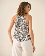 Camisa de animal print para mujer - Blanco