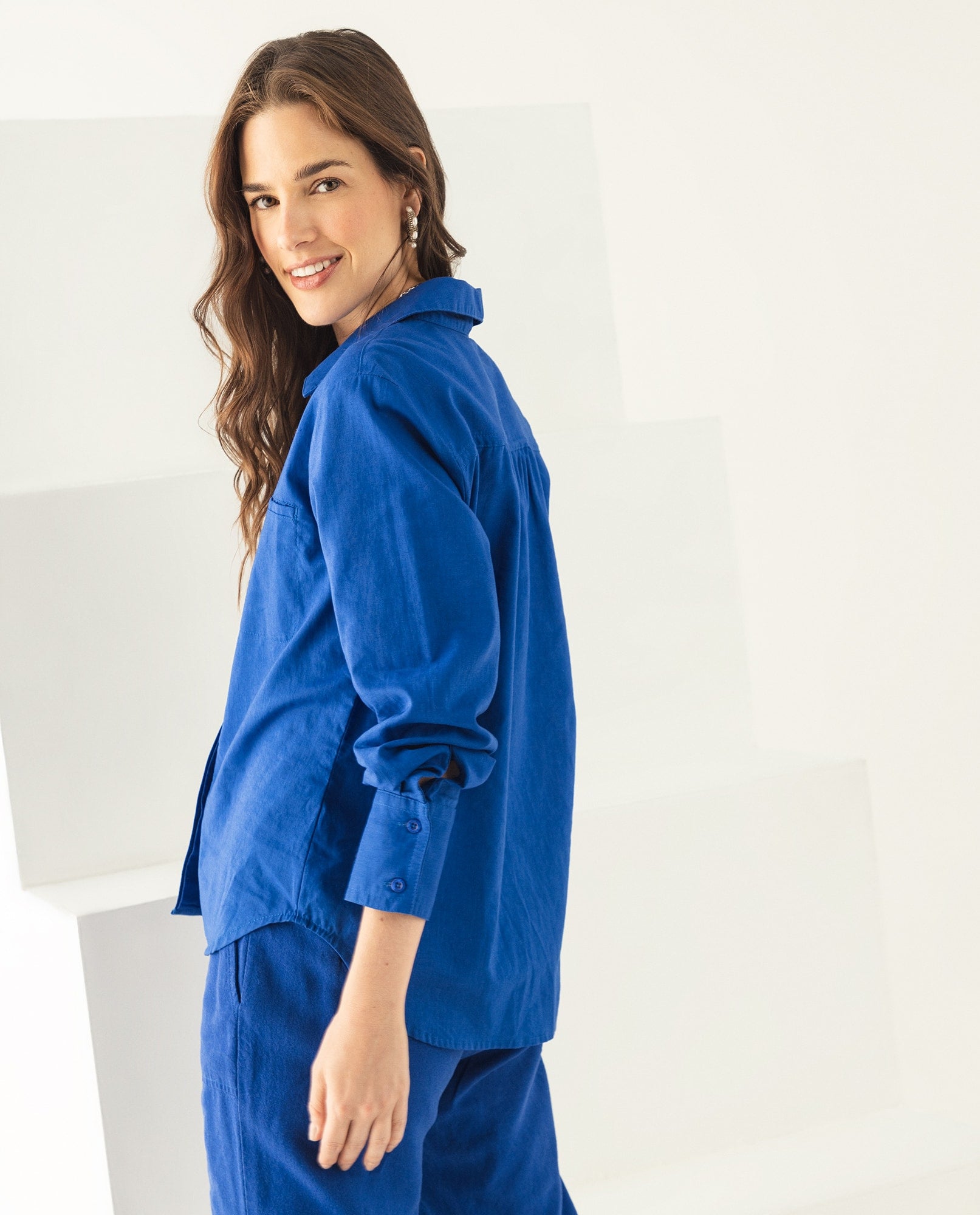 Camisa manga larga para mujer - Azul 34_119E000_AZU144320_4