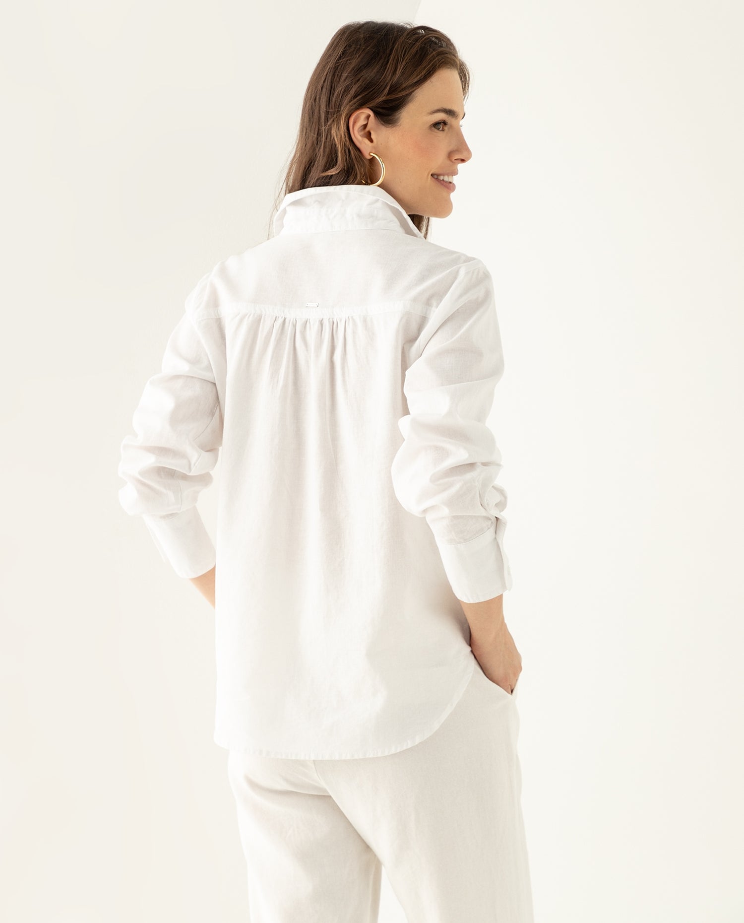 Camisa manga larga para mujer - Blanco
