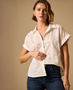 Camisa con Estampado de Palabras - Amarillo