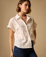 Camisa con Estampado de Palabras - Amarillo