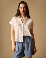 Camisa con Estampado de Palabras - Crudo