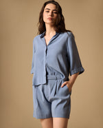 Camisa Manga Corta Premium - Azul