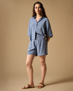 Camisa Manga Corta Premium - Azul