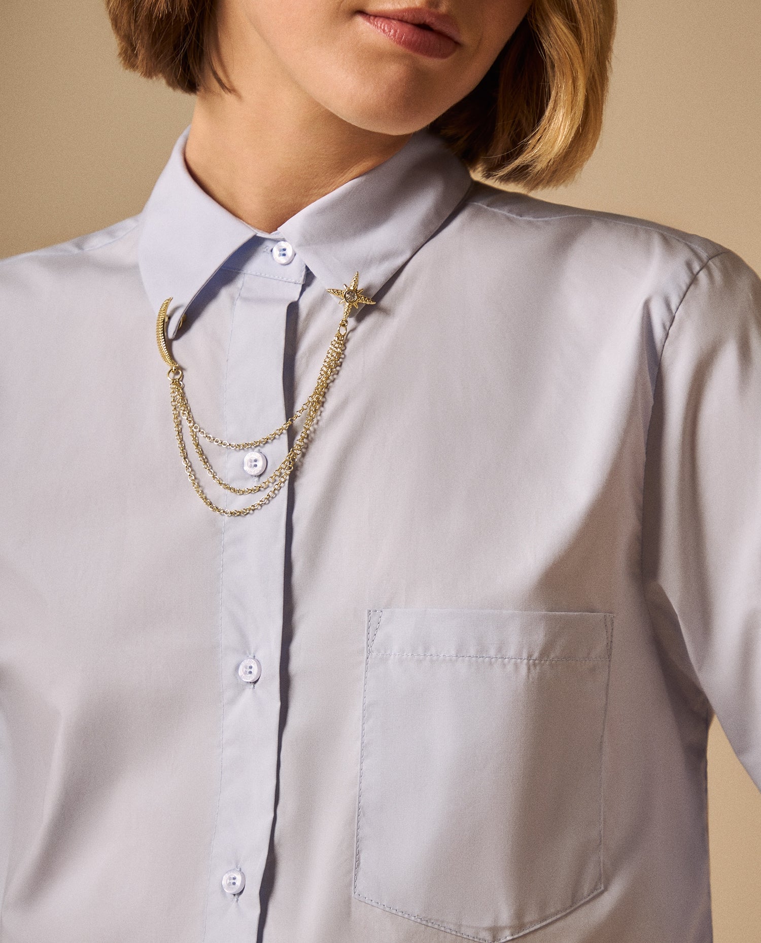 Camisa Azul Claro Manga Larga Premium - Azul