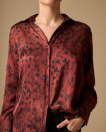 Camisa Animal Print Terracota - Naranja