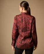 Camisa Animal Print Terracota - Naranja