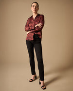 Camisa Animal Print Terracota - Naranja