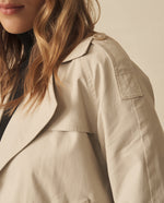 Chaqueta con cuello de solapa para mujer - Beige