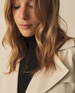 Chaqueta con cuello de solapa para mujer - Beige
