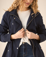 Chaqueta con capucha para mujer - Azul