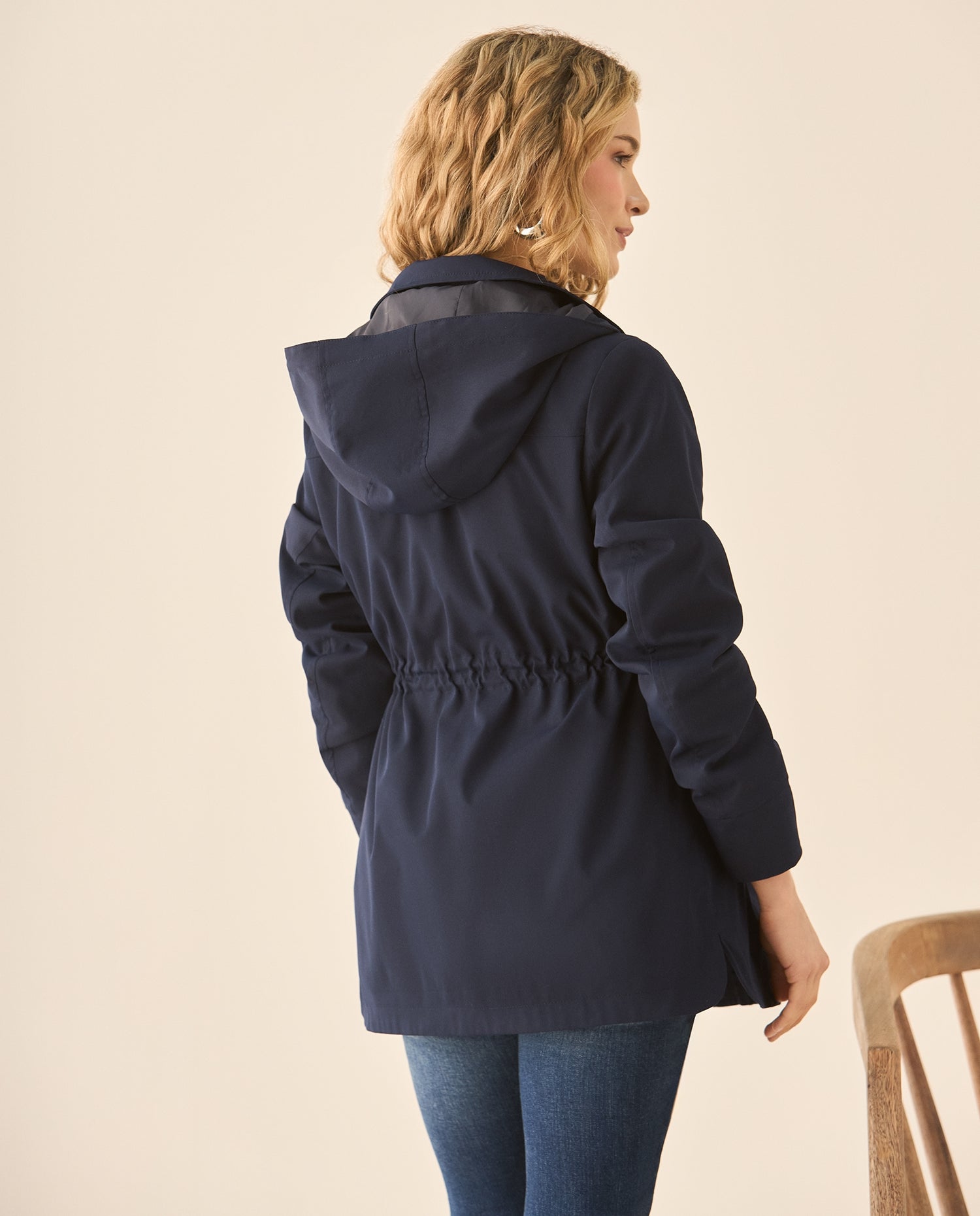 Chaqueta con capucha para mujer - Azul