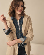 Chaqueta con capucha para mujer - Beige